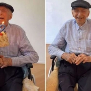 Funcionário com recorde mundial pelo tempo na mesma empresa ganha festa surpresa aos 102 anos